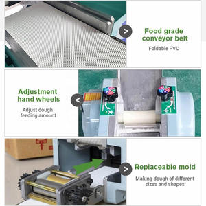 Machine à pâte pour raviolis et rouleaux de printemps, idéale pour l'hôtellerie et l'industrie alimentaire, 220 V, pour feuilles de pâte rondes et carrées, usage domestique - Product Image 4
