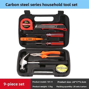 Set Completo di Utensili Manuali in Acciaio al Carbonio per Riparazioni Domestiche e Automobilistiche, Kit Combinato con Cassetta degli Attrezzi - Product Image 6