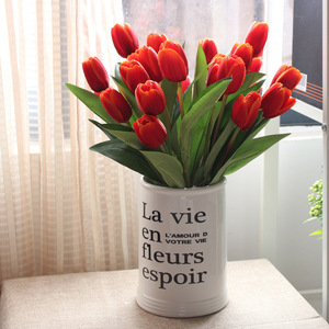Tulipes artificielles QIHAO, 9 têtes, fleurs en soie, haute simulation, fleurs décoratives pour la maison et les mariages - Product Image 3