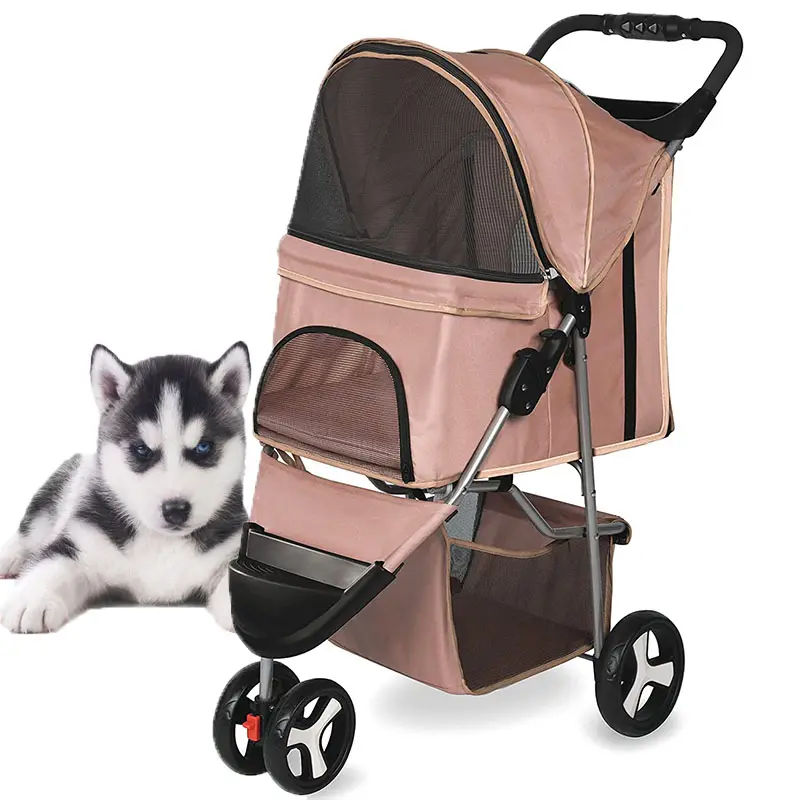 Bán Buôn Tùy Chỉnh Pet Xe Đẩy Cat/Dog Dễ Dàng Để Đi Bộ Gấp Travel Carrier Thiết Kế Tùy Chỉnh Dog Stroller Nguồn Cung Cấp