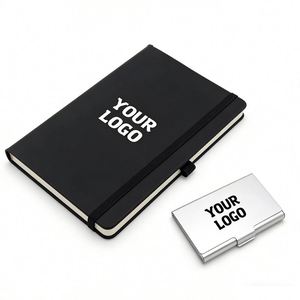 Carnet de notes personnalisé en gros avec logo, couverture rigide en cuir PU, format A5 A6, cadeau promotionnel d'entreprise, journal avec bande élastique - Product Image 1