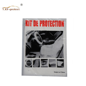 <span class=keywords><strong>Plastique</strong></span> <span class=keywords><strong>Jetable</strong></span> Couverture de <span class=keywords><strong>Volant</strong></span> pour Auto Voiture entretien kit 5 en 1 ensemble propre - Product Image 2