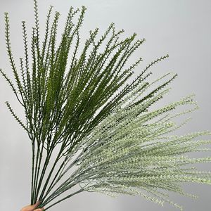 Césped Artificial Meng Jie de 30cm-100cm, Base Verde con Detalles Blancos, Decoración para el Hogar, Planta Ornamental - Product Image 3
