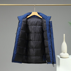 Veste d'<span class=keywords><strong>hiver</strong></span> pour <span class=keywords><strong>homme</strong></span> avec logo personnalisé, capuche amovible, duvet chaud et épais, grand col en fourrure, <span class=keywords><strong>parka</strong></span> longue pour <span class=keywords><strong>homme</strong></span> - Product Image 4