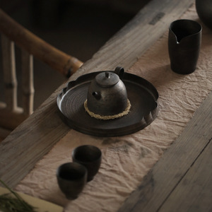 Retro Rust Glazed Teapot Round Ceramic With Lid Kung Fu <b>Tea</b> <b>Set</b> Household Mini Japanese Style - Product Image 4