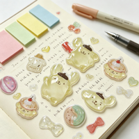 Autocollants en vinyle imperméables personnalisés avec motif de forme 3D, personnage d'anime, pour scrapbooking, album souvenir et autocollants pour cadre photo