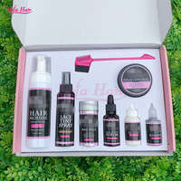 Kit d'Installation Perruque, Contrôle des Bords, Étiquette Privée, Colle pour Dentelle Étanche, Cire Coiffante en Stick, Spray Teintant pour Dentelle