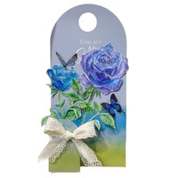 Single Bouquet Paper Box Art Paper Flower Packaging for Florists Square Bottom Box for Flowers and Cakes
