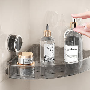 Estante de Almacenamiento Moderno y Minimalista que Ahorra Espacio, con Ventosas de Plástico, Orificios de Drenaje, Instalación sin Perforaciones, Resistente al Óxido e Impermeable - Product Image 2