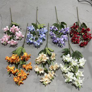 Bouquet de fleurs artificielles Yixuan Freesia en soie réaliste pour mariage et décoration de salon - Product Image 2