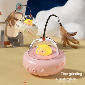Interactive Smart Pet <strong>Toy</strong> For <strong>Cats</strong> Automatic 360 Degree Rotating LED Laser Ball Made Wood Feather Small For <strong>Cat</strong> Play Comes Box
