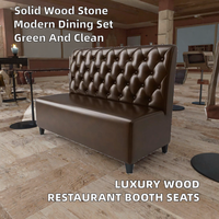 Banquette de restaurant en bois moderne et durable de luxe, canapé capitonné sur mesure pour café, bar, salon, hôtel, salle à manger