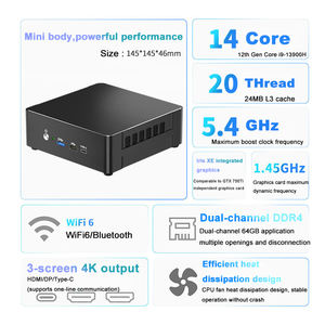 Intel-Tarjeta gráfica Iris Xe de alta calidad, mini PC con Wi-Fi 6, de alta calidad CPU, Intel <span class=keywords><strong>Core</strong></span>, 13700H, 13900H, 16 GB de RAM, 1/2/1/2/1/2" - Product Image 3