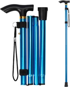 Canne de marche pliable en aluminium, 220 LBS, hauteur réglable sur 5 niveaux, antidérapante, pour personnes âgées, Katlanir Baston Canne Vielle Personne - Product Image 2