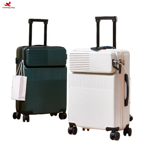 RTS Bulk Mixed Order <b>Multifunctional</b> Front Open Luggage Young Suitcase Travel Bag With Usb <b>Charger</b> and Cup Holder Luggage - Product Image 2