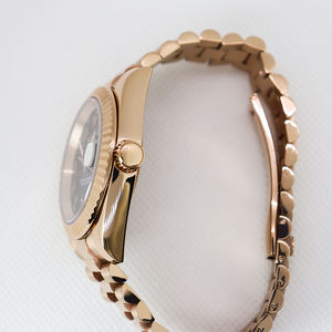 Montre mécanique pour homme en acier inoxydable tendance, cadran en cristal saphir, résistance à l'eau 5 BAR, bouton poussoir caché - Product Image 3