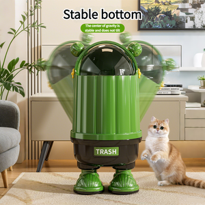 Cartoon Design Flip-Top Waste <strong>Bin</strong> Durable PP <strong>Plastic</strong> <strong>Lid</strong> for Easy Cleaning for Home Kitchen Bathroom or Outdoor Use - Product Image 4