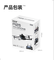 Drone pliable A25 Pro avec caméra GPS, nacelle stabilisée trois axes, vidéo 4K, transmission numérique, retour intelligent, télécommande, idéal pour les débutants