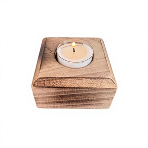 Rectangle Wooden Handmade <b>Christmas</b> <b>Tea</b> <b>Light</b> Candle Holder Durable Eco Friendly Home Decoration - Product Image 1
