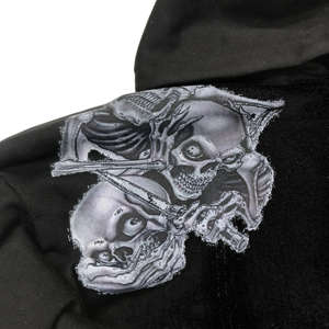 Survêtement en éponge française lourd All-Over Logo de transfert de chaleur col à capuche hommes grande taille sweats à capuche tissu tricoté Logo avant - Product Image 6