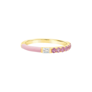 CANNER Simple Ins Single Row Diamond Drop Oil Enamel Stacking <b>Couple</b> Gift Girls <b>Ring</b> - Product Image 1