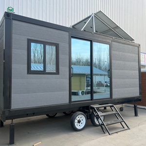 Mini maison conteneur préfabriquée pliable à aile unique, toit plat, personnalisable, de 10 pieds ou 15 pieds, pour studio mobile ou <span class=keywords><strong>appartement</strong></span> extensible - Product Image 5