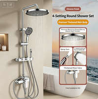 Panneau de douche thermostatique gris anthracite à grand débit, avec jets de pluie haute pression et jets corporels, ensemble de mitigeur de douche pour salle de bain d'hôtel