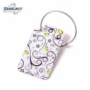 Metal Suitcase Tags Cute Colorful Luggage Tags Custom Luggage Tag With Stainless Steel Loop And Privacy Cover