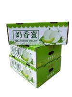 Boîte d'emballage pour fruits en carton ondulé recyclé, imprimée en quatre couleurs, personnalisée, vente en gros d'usine chinoise, avec pelliculage brillant