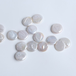 Perles d'eau douce blanches naturelles de 16 à 18 mm, grosses perles Roc, perles en vrac, particules sculptées, accessoires pour collier, pendentif, bracelet, bricolage - Product Image 3