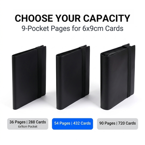 Classeur de rangement durable en PP pour cartes, <span class=keywords><strong>album</strong></span> photo 9 pochettes, porte-cartes 6x9cm pour cartes <span class=keywords><strong>à</strong></span> collectionner Pokémon - Product Image 3