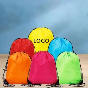 Bolsa con cordón impresa personalizada para almacenamiento de zapatos Durable 420D Oxford con bolsillo con cremallera para viajes y promoción - Product Image 1
