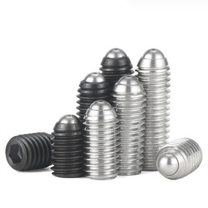 Tornillo de Cabeza Esférica con Resorte de Acero al Carbono Negro y Acero Inoxidable 304, Métrico M2.5-M16 - Product Image 1