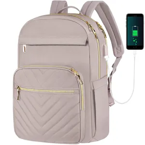 Nylon Laptop Backpacks School Bags Custom Logo Design Laptop Bag Women New Laptop Computer Bag Backpacks with USB