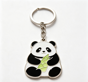 Custom Zinc Alloy Panda Keychain Enamel Metal <b>Key</b> <b>Ring</b> <b>Bag</b> Charm Car Pendant Souvenir Gift - Product Image 1