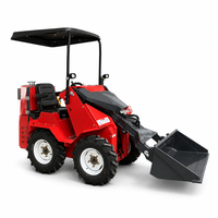 S390 Mini Skid Steer Loader 989kg EPA EURO5 Mesin Bensin 0.1m3 Bucket Compact Wheel Loader untuk Pekerjaan Lanskap