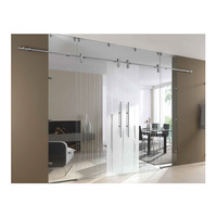 Double Decorative 8mm Tempered Glass Partition Office Walls Laminated Movable System Aluminum Alloy Frame Folding Hotel Modern