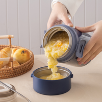 Tafuco - Lonchera de Acero Inoxidable Dos en Uno, Termo y Recipiente para Alimentos, Ideal para el Trabajo o la Escuela