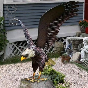 Estatua de Animal de bronce de tamaño real para exteriores, escultura de águila de gran tamaño - Product Image 1
