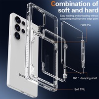 Étui de protection hybride transparent antichoc en TPU et PC avec 4 emplacements pour cartes pour Samsung Galaxy S26 S25 Edge S24 Plus S23 Ultra