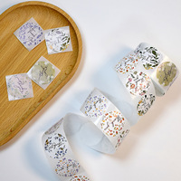 Rouleau d'autocollants ronds floraux aquarelle vintage, 500 pièces par rouleau, papier couché pour la promotion, les cadeaux, l'emballage de détail et la fermeture