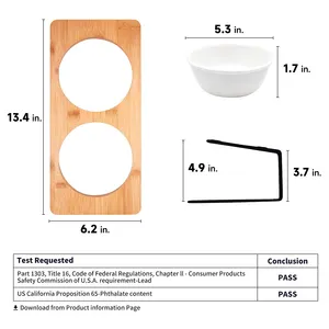 סט מזין לעמוד במבוק סט עבור חתולים קערות גבוהות עם בעלי האכלה מזון מוגדל