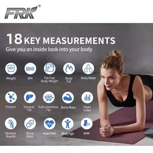 เครื่องชั่งน้ำหนักอัจฉริยะแบบใหม่ของ FRK พร้อมหน้าจอสี VA วัดไขมันในร่างกาย ใช้งานในบ้าน เชื่อมต่อบลูทูธ สำหรับการค้าข้ามพรมแดน - Product Image 4