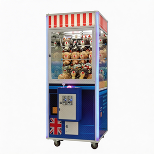 Machine à griffes style britannique, design Union Jack, <span class=keywords><strong>jeu</strong></span> d'arcade rétro, éclairage LED, usage commercial, machine à griffes à prix - Product Image 4