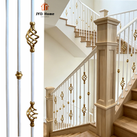 Prix d'usine Balustre en fer massif creux Rd 5/8, finition double dorure, pour escalier en bois intérieur
