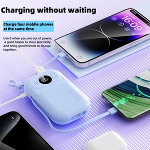 แบตเตอรี่สำรองขนาด 20000mAh 22.5W รองรับการชาร์จเร็วแบบสองทิศทาง แบตเตอรี่ลิเธียมโพลิเมอร์ หน้าจอ LED พอร์ต USB/Type-C คู่ ดีไซน์พกพาสะดวก - Product Image 5