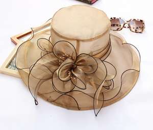 Sombrero de Iglesia Plegable de Organza y Sinamay, Estilo Característico, para Primavera y Otoño, Venta al por Mayor, de Eden Hats - Product Image 6