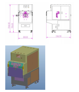 Machine à dénuder les câbles coaxiaux, équipement de pliage de blindage, dénudeur de fils pour la fabrication de câbles, à vendre - Product Image 3