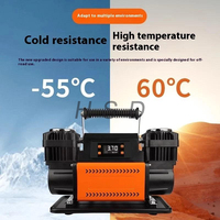 Dégonfleur de pneus 12V 4x4, gonfleur 4WD, 350L/min, mini compresseur d'air portable à double cylindre