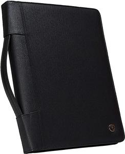 Premium Quality Leather Briefcase Conference Folder for Men and Women with A4 Document Holder and <b>Writing</b> <b>Pad</b> for Sale - Product Image 1